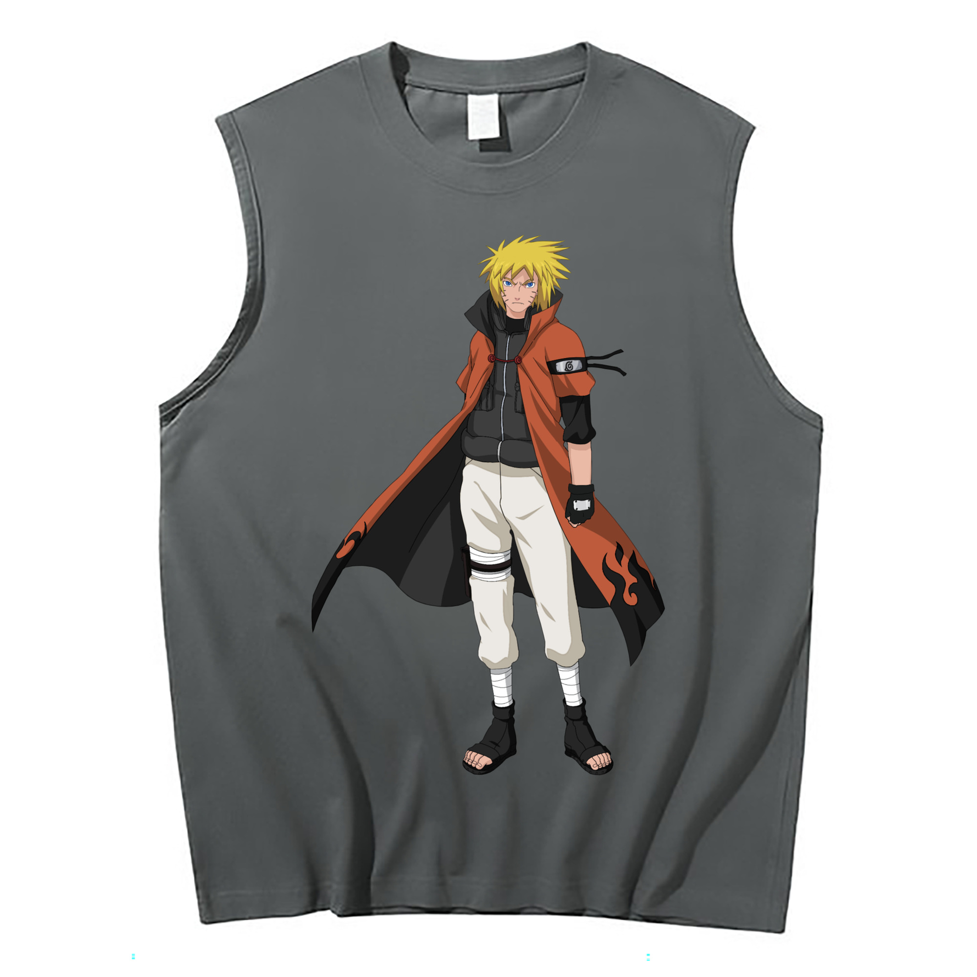 （画像用） NARUTO -ナルト- うずまき ナルト Uzumaki Naruto コットン100％タンクトップ（フロントプリント）